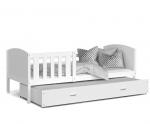 Detská posteľ TAMI P2 90x200 cm s bielou konštrukciou v bielej farbe s prístelkou